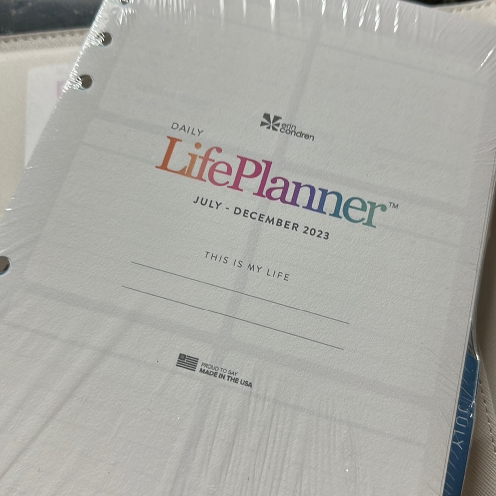 Erin Condren A5 Daily Inserts Jul 2023 -Dec 2023